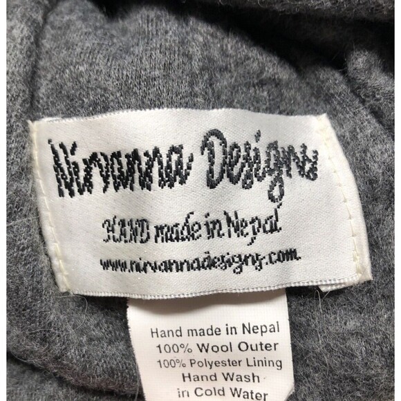 Nirvanna Designs Wool Knit Trapper Hat Handmade Chunky Ear Flaps Fleece Lined - Picture 8 of 9